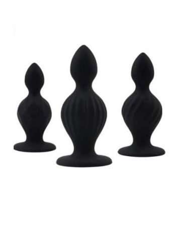 Set 3 Dopuri Anale, Black Mont, Negru
