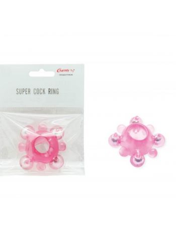 Inel penis Charmly Super Cock Ring Pink No. 2