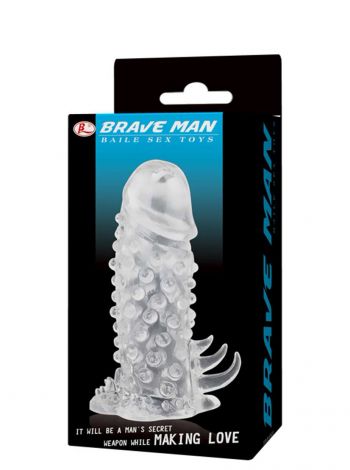 Manson  Penis Brave Man Penis Sleeve Clear2