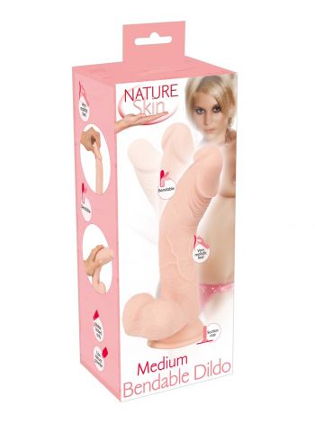 Dildo Bendable Natural Skin, 24cm