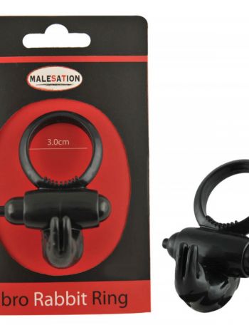 Inel penis Malesation Vibro Rabbit Ring Black